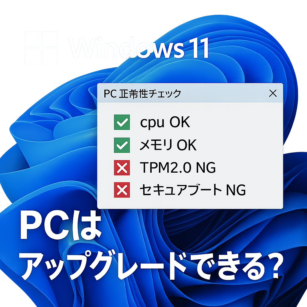 Windows11　あなたのPCはアップグレードできる？